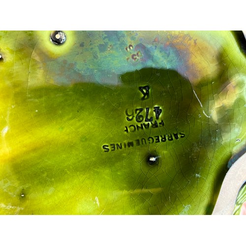 934 - Sarreguemines majolica basket No.4726