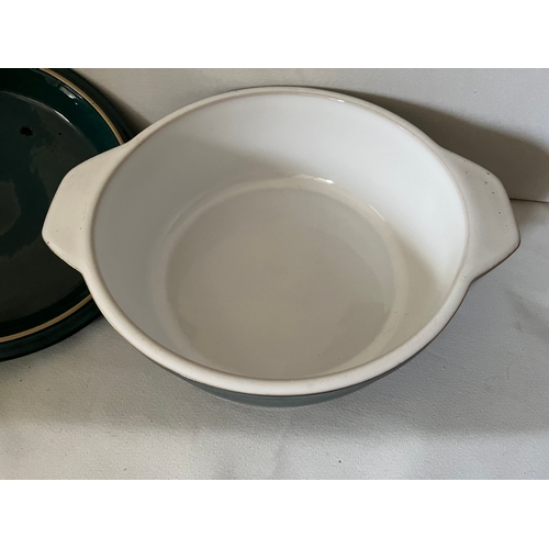 974 - Large green Denby vegetable tureen.