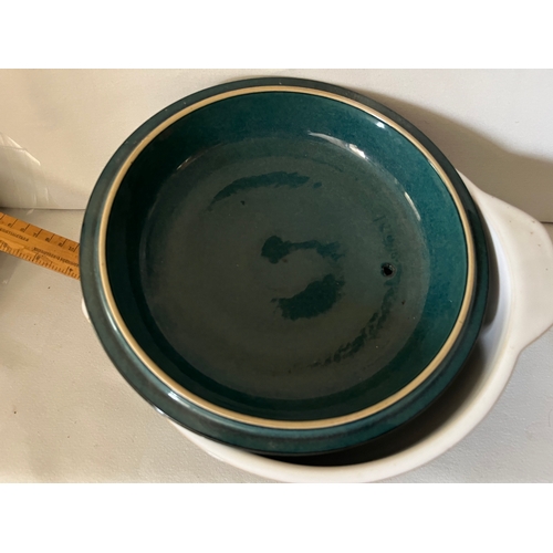 974 - Large green Denby vegetable tureen.