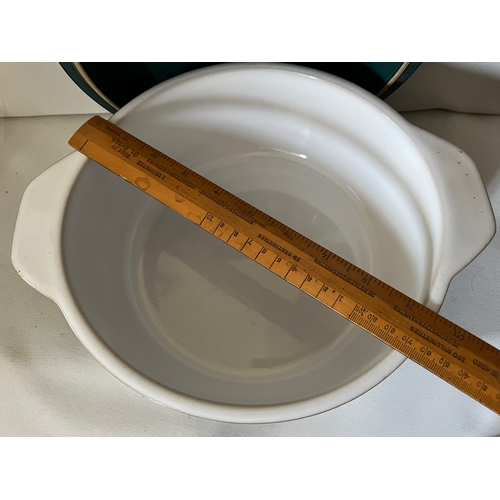 974 - Large green Denby vegetable tureen.