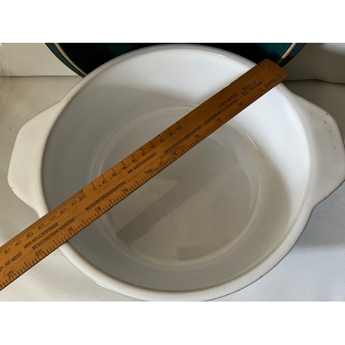 974 - Large green Denby vegetable tureen.