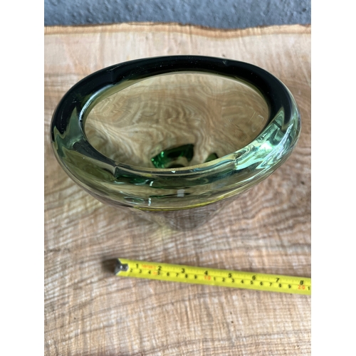 982 - Large Whitefriars meadow green vase.