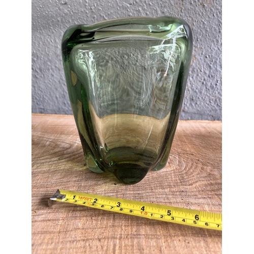 982 - Large Whitefriars meadow green vase.