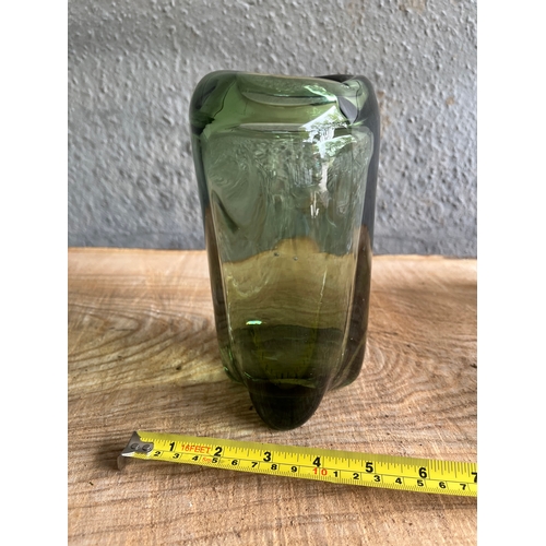 982 - Large Whitefriars meadow green vase.