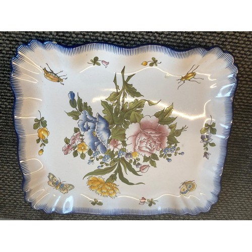 991 - Charolles platter. M with daisy mark for Molin period. 33cm x 27.5cm