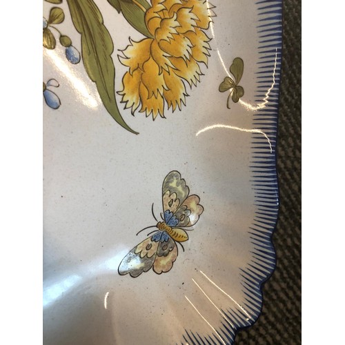 991 - Charolles platter. M with daisy mark for Molin period. 33cm x 27.5cm