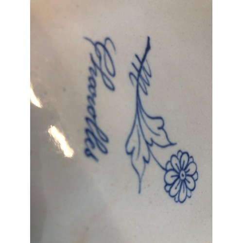 991 - Charolles platter. M with daisy mark for Molin period. 33cm x 27.5cm