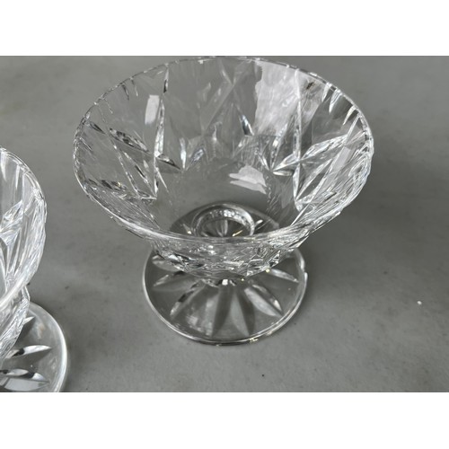 997 - 4x heavy Webb Corbett cut crystal sundae dishes