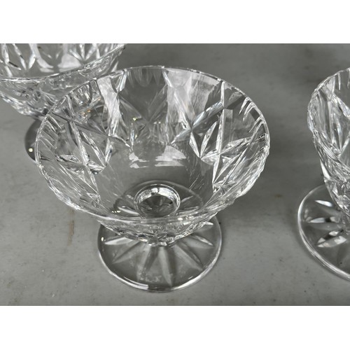 997 - 4x heavy Webb Corbett cut crystal sundae dishes