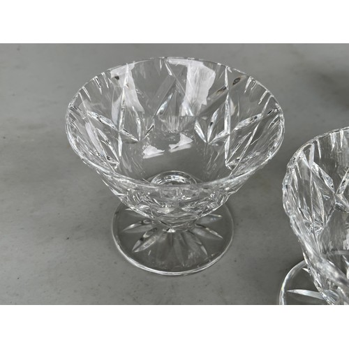 997 - 4x heavy Webb Corbett cut crystal sundae dishes