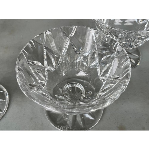 997 - 4x heavy Webb Corbett cut crystal sundae dishes