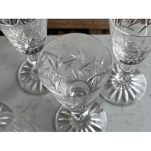 1001 - 6x 1970's Bohemian sherry glasses