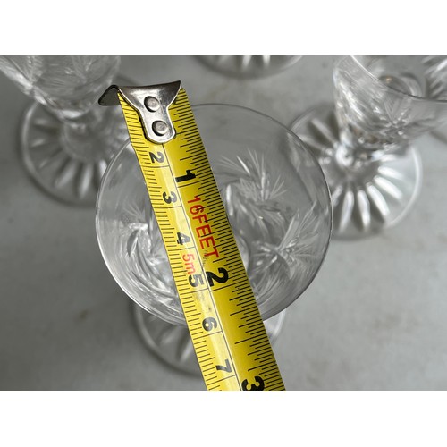 1001 - 6x 1970's Bohemian sherry glasses