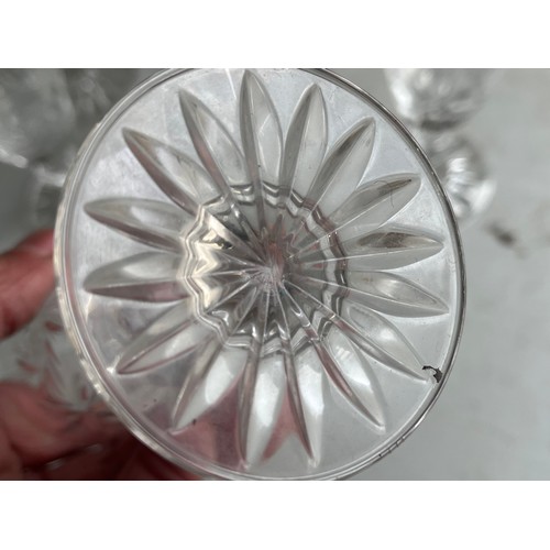 1001 - 6x 1970's Bohemian sherry glasses