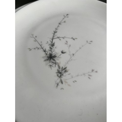 1006 - Box of Royal Doulton Green Brier pattern dinnerware. 1x serving plate, 4x dinner plates, 1x milk jug... 