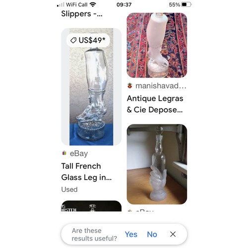 1045 - Legras frosted glass boot