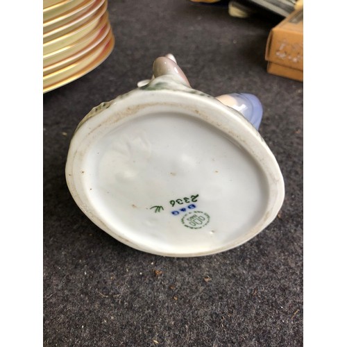 1056 - B&G Bing & Grøndahl boy and sheep. Denmark porcelain