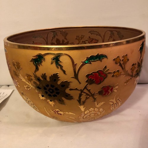 1059 - Large Arabic gilded & enameled glass bowl