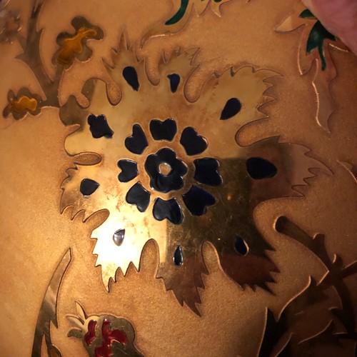 1059 - Large Arabic gilded & enameled glass bowl