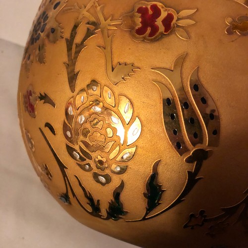 1059 - Large Arabic gilded & enameled glass bowl