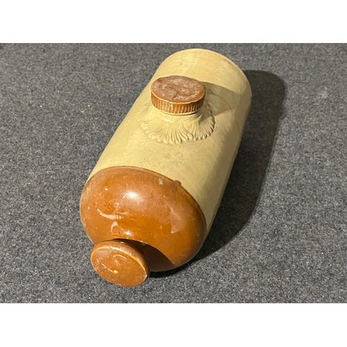 1068 - Antique ceramic hot water bottle with stopper