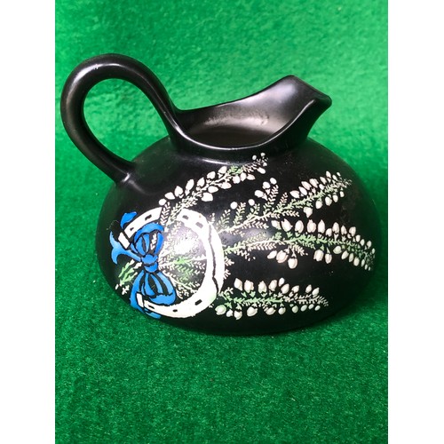 1106 - Small black Shelley jug. For luck from Ryde.