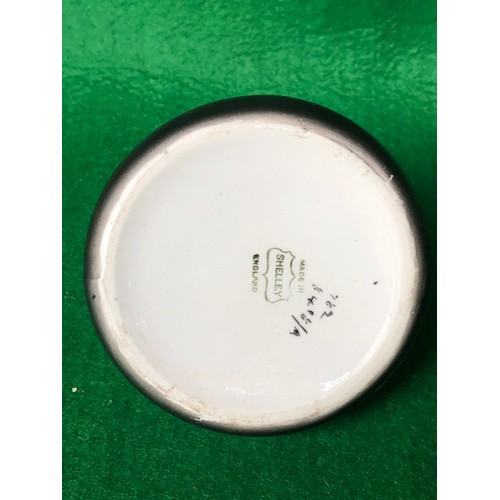 1106 - Small black Shelley jug. For luck from Ryde.