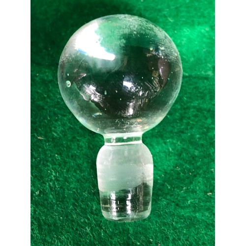 1123 - A pretty Isle of Wight signed Chris Lucus coloured glass perfume bottle.