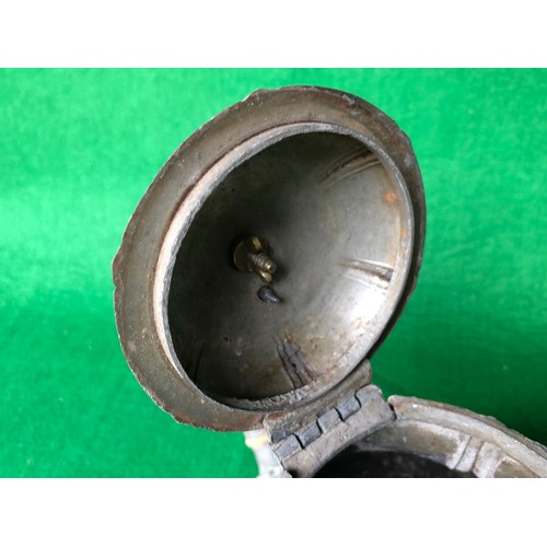 1135 - Shaw & Fisher, Sheffield, pewter teapot with reg. diamond and numbered 1392