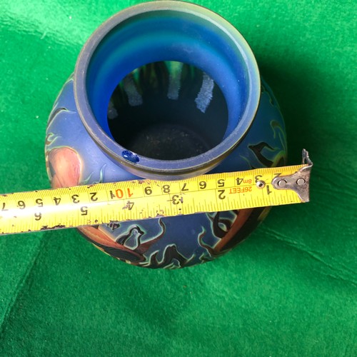 1138 - TIP Galle Globular vase Signed With small chip to rim.