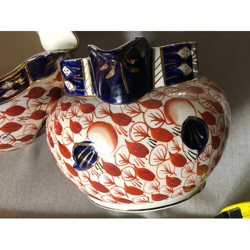 1150 - Pair of large Crown Derby Imari jugs in pattern No.1015