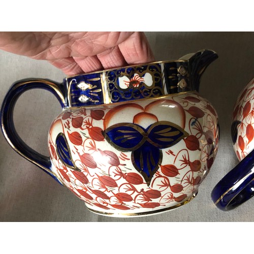 1150 - Pair of large Crown Derby Imari jugs in pattern No.1015