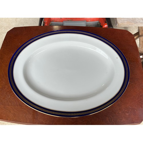 1167 - Large Coalport Blue Wheat Platter