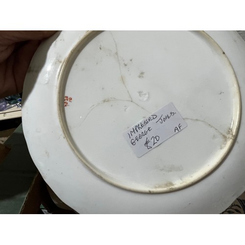 1251 - Collection of plates. 2 with repairs, to include George Jones and  Hancock Derby