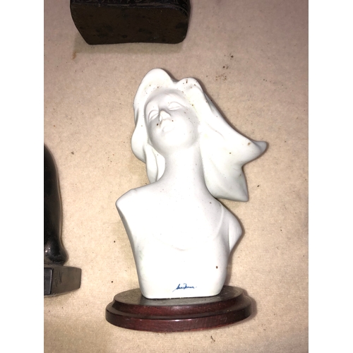 1254 - Collection of china and bronze resin figurines to include Revival art company, Nao and Capodimonte F... 