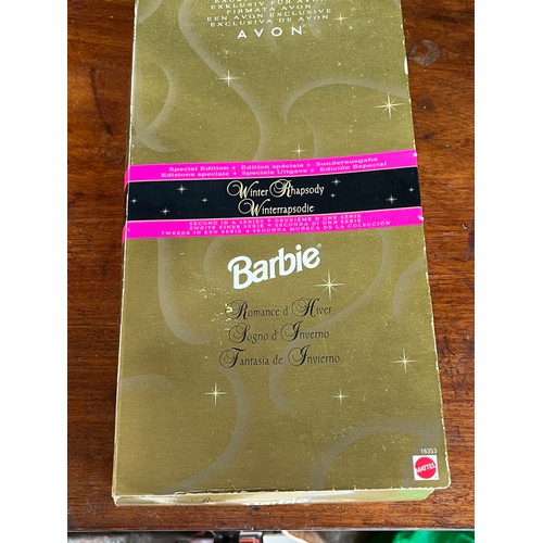 1291 - Early Barbie doll. Winter Rhapsody Barbie, 1995 Avon Exclusive Special Edition Barbie, in excellent ... 