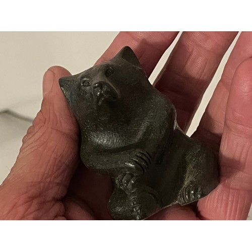 1306 - 2 small bronze resign figurines