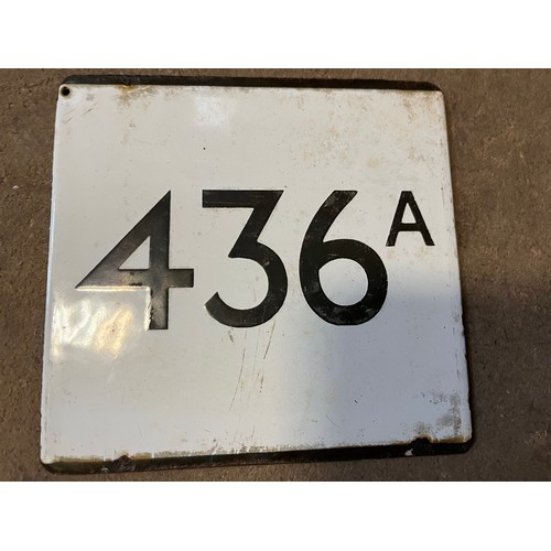1331 - Original London Transport enamel bus route number sign. No.436A