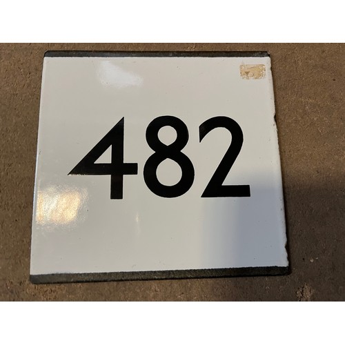 1333 - Original London Transport enamel bus route number sign. No.482