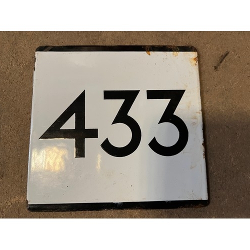1335 - Original London Transport enamel bus route number sign. No.443