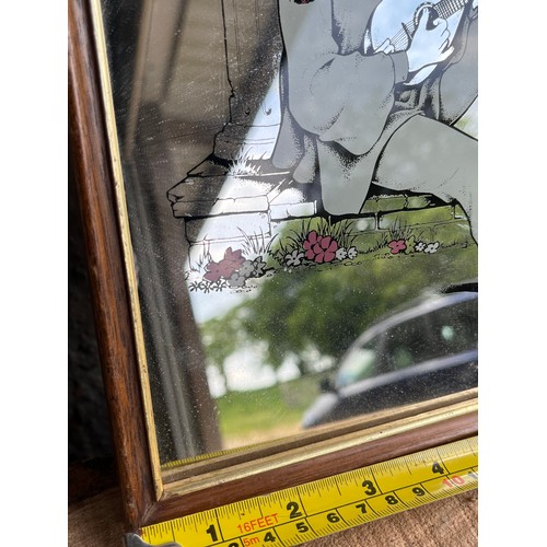 1346 - Clown mirror signed Davies