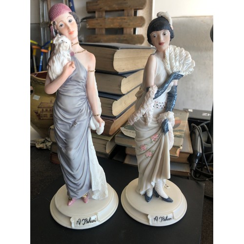 1353 - Pair of Belconi Italian resin figurines in good condition