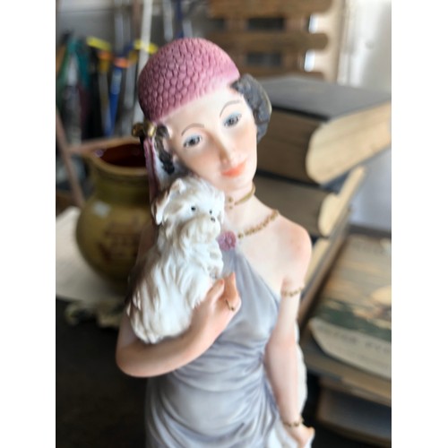 1353 - Pair of Belconi Italian resin figurines in good condition