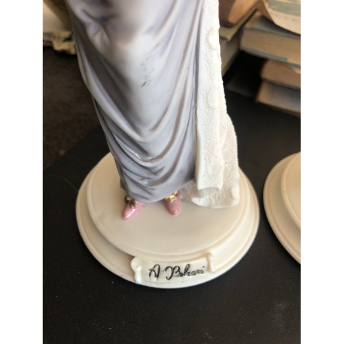 1353 - Pair of Belconi Italian resin figurines in good condition