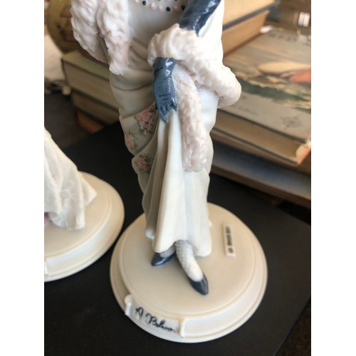 1353 - Pair of Belconi Italian resin figurines in good condition
