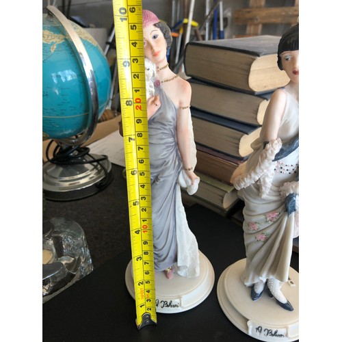 1353 - Pair of Belconi Italian resin figurines in good condition