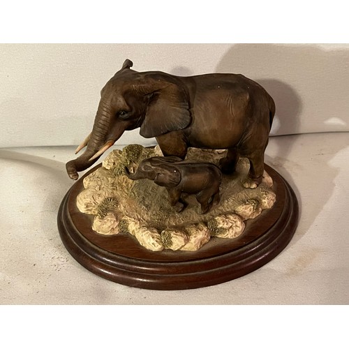 1384 - Border Fine Arts RW16 African Elephant and Calf from the WWF Chilton collection.