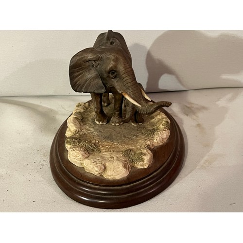 1384 - Border Fine Arts RW16 African Elephant and Calf from the WWF Chilton collection.