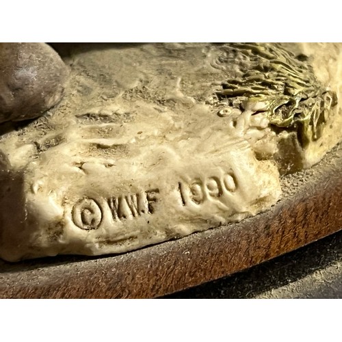 1384 - Border Fine Arts RW16 African Elephant and Calf from the WWF Chilton collection.