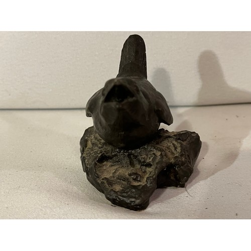 1386 - Heredities by Vik Hayton Bronze resin Wren figurine